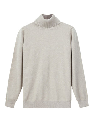 Dark Blue turtleneck sweater with hip-length and pullover