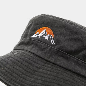 polyester Imported Size & hat in charcoal with bucket silhouette