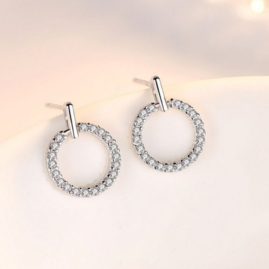 silver earrings with mini and post-back
