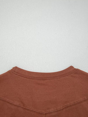 minimalist t-shirt in Caramel with crew neck