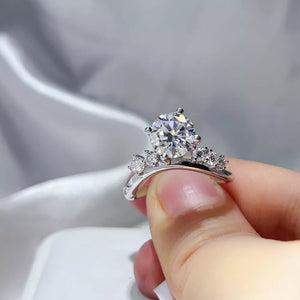 0.3 Carat 925 Sterling Silver Moissanite Ring option 3