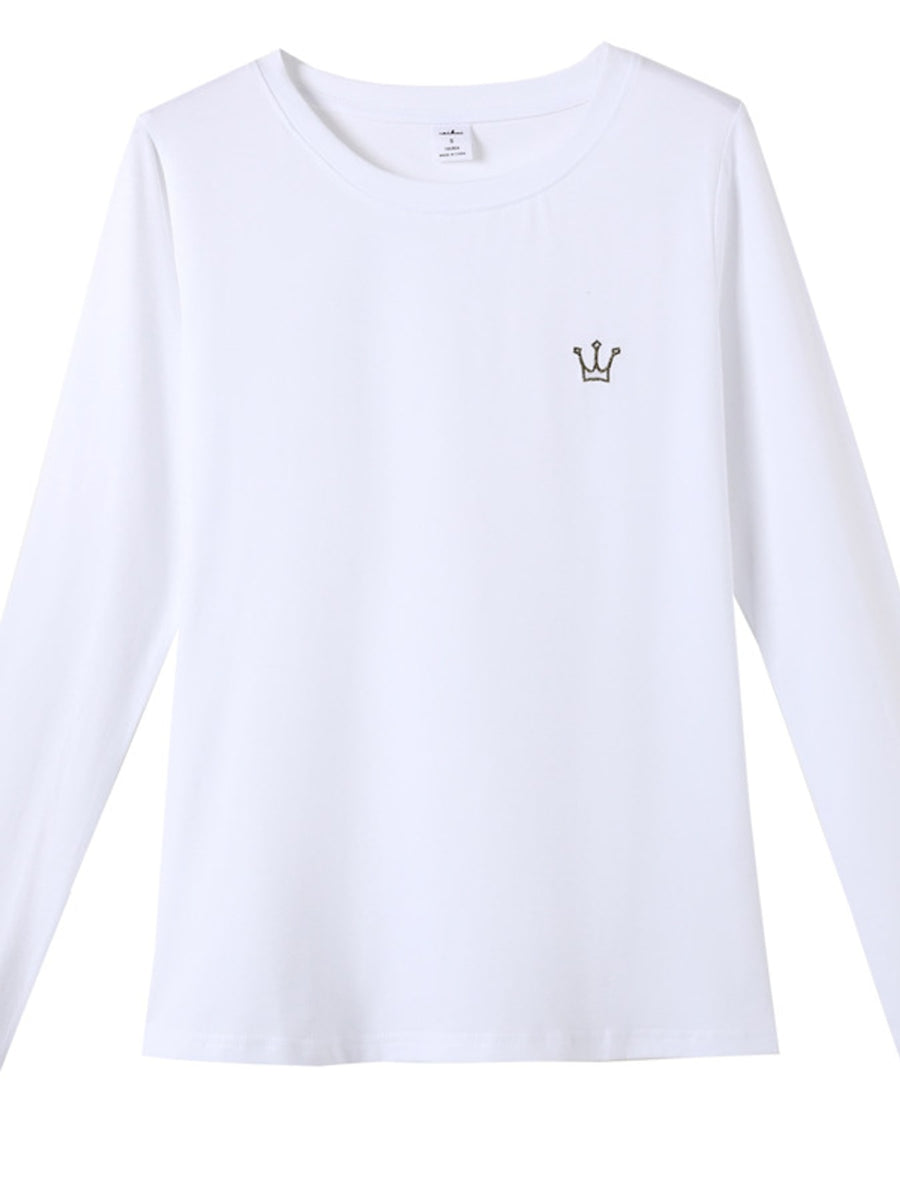 Cotton and spandex blend containing at least 90% but less than 95% cotton t-shirt in Pink with regular silhouette