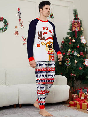 festive pajama set in Dad with crew neck