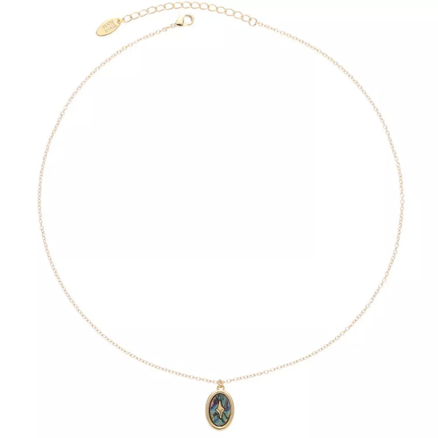 necklace in gold with organic and layered design