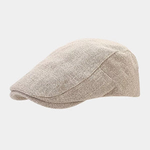 Classic Breathable Newsboy Cap in Deep Khaki with short brim