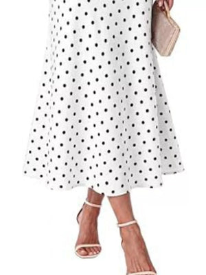 High-waisted Mermaid Midi Skirt in pink with high-waisted