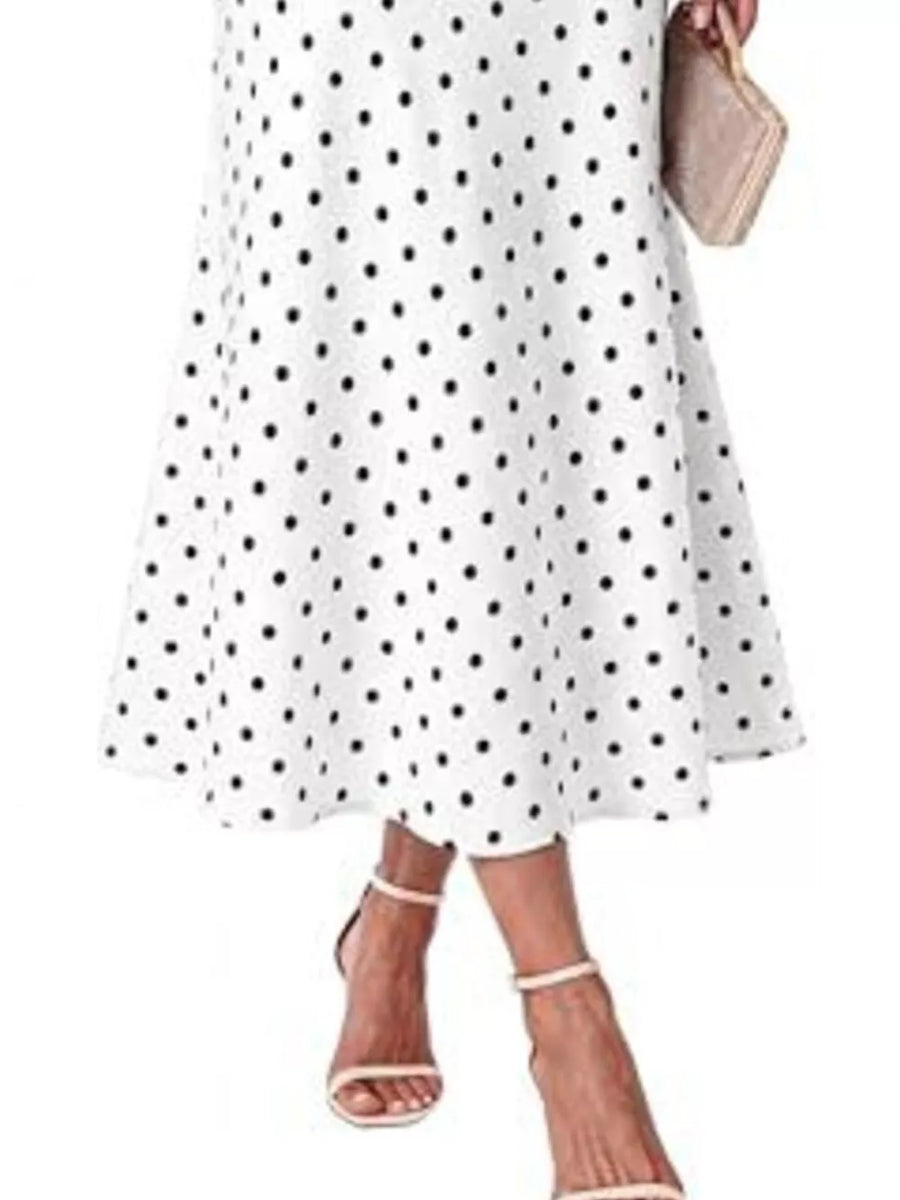 High-waisted Mermaid Midi Skirt in pink with high-waisted