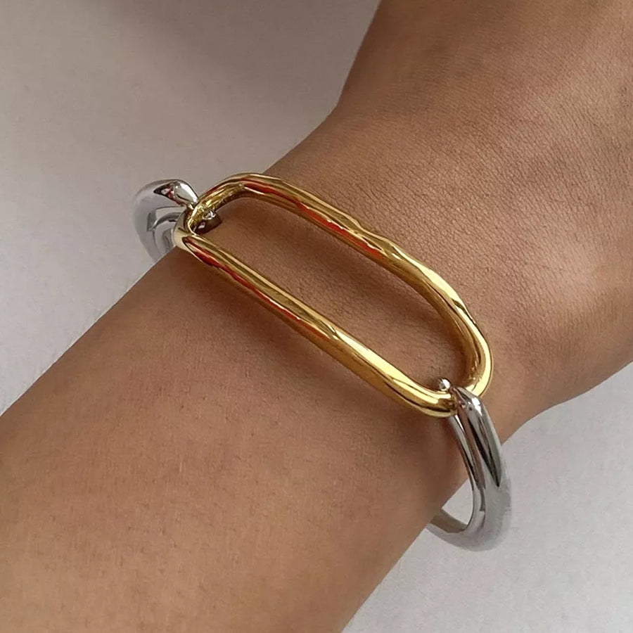bracelet featuring geometric in gold with 18K Gold-Plated,Stainless Steel Care instructions: Avoid wearing during exercise