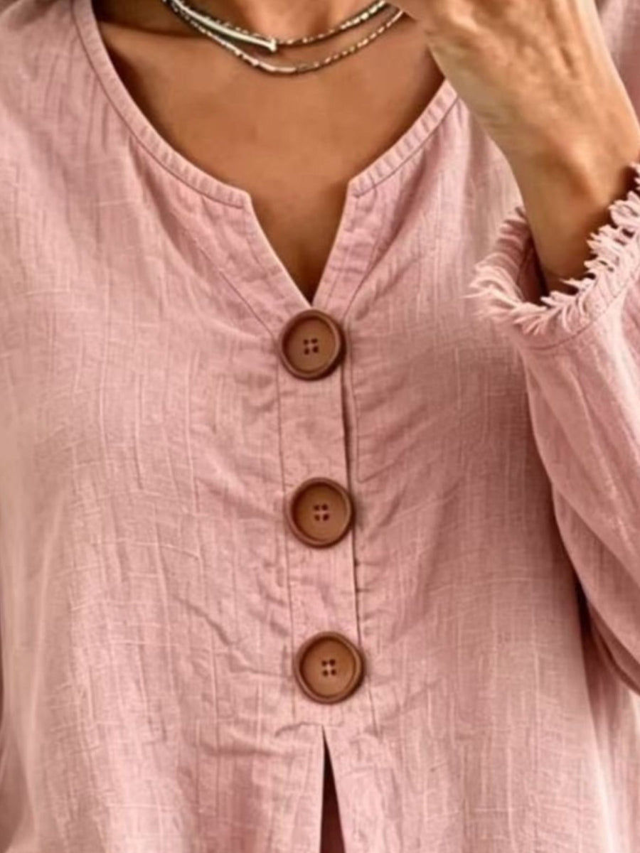 100% polyester Care instructions: Machine wash cold blouse in Yellow with relaxed silhouette
