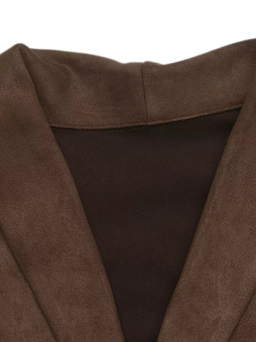 chocolate brown shirt dress
