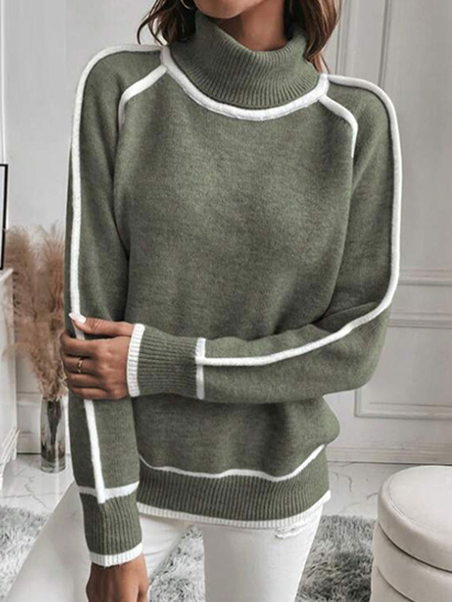 100% polyester Care instructions: Machine wash cold turtleneck sweater in Gray with regular silhouette