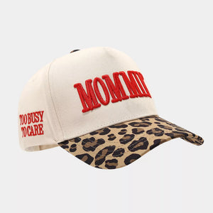 cap featuring leopard-print in Black with cotton Imported Size & texture