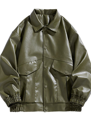 bomber jacket in olive green featuring oversized and oversized fit