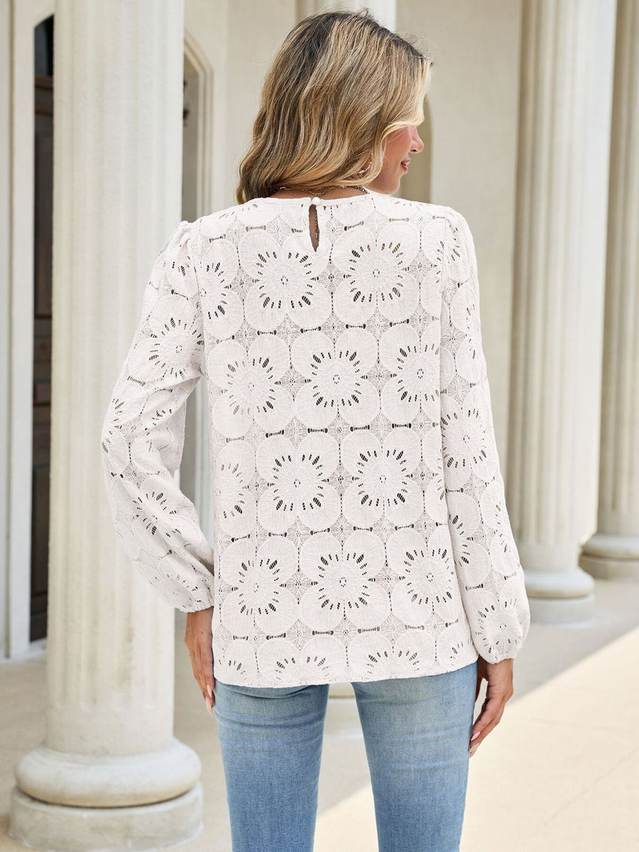 blouse featuring floral in Apricot with 100% polyester Care instructions: Machine wash cold texture