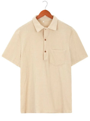 Apricot Men's Plus Size Short Sleeve Polo Shirt