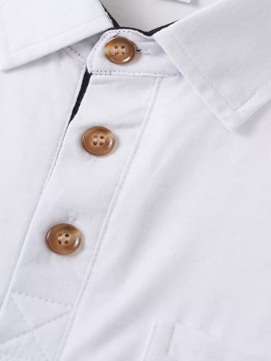 95%polyester, 5%spandex Care instructions: Machine wash cold polo shirt and shorts set in Khaki with regular silhouette