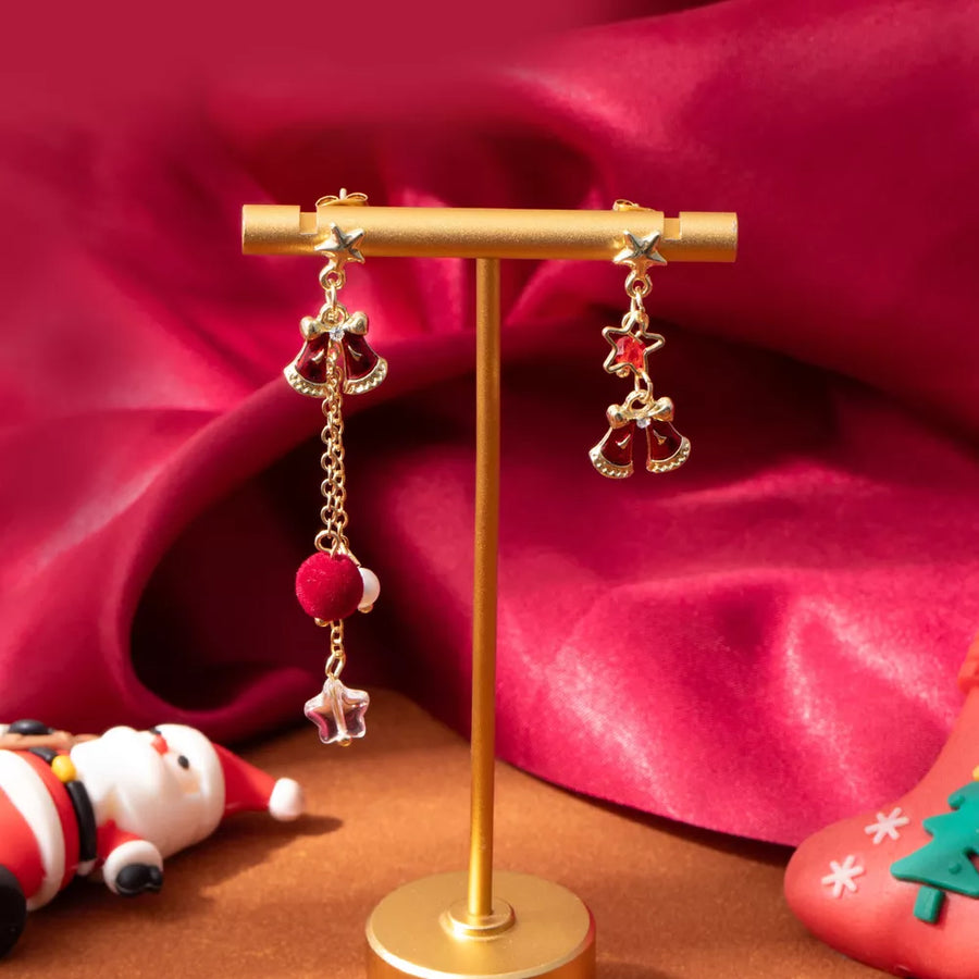 18K Gold-Plated, Resin, Zinc alloy, Furball Care instructions: Avoid wearing dur earrings in red with jewelry silhouette