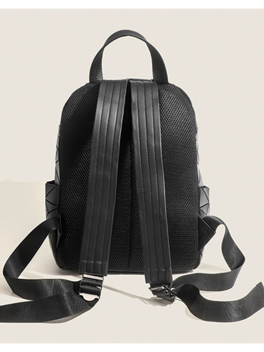 PVC Imported Size & backpack in Gray with structured silhouette