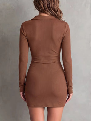 bodycon dress in Caramel