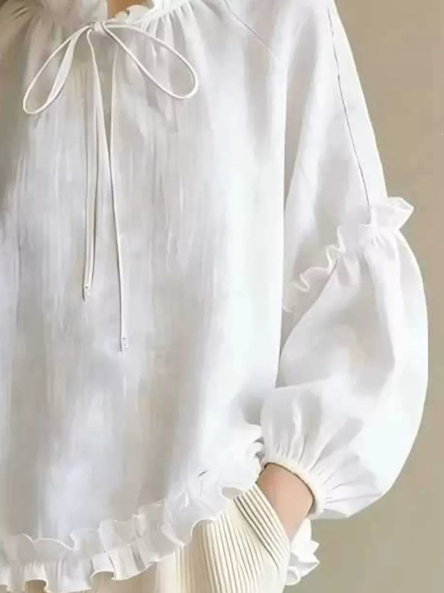 100% polyester Care instructions: Machine wash cold blouse in Sage with relaxed silhouette