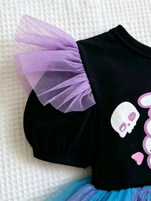 Black tutu dress with mini and pullover