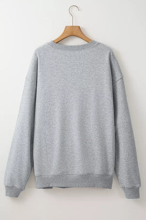 sweatshirt featuring floral in Gray with 50% polyester, 50% cotton Care instructions: Machine wash cold texture
