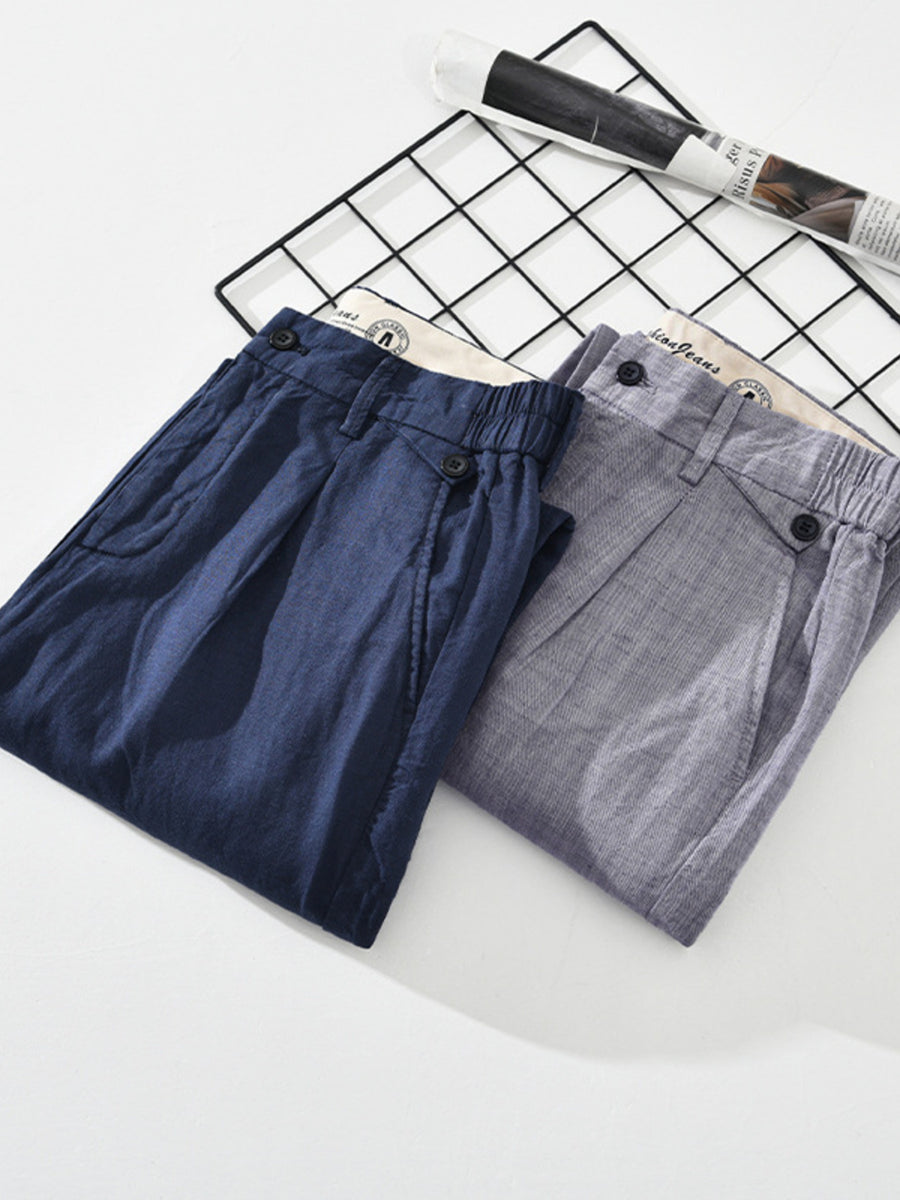 75% Lyocell, 25% Linen Care instructions: Machine wash cold trousers in Brown with relaxed silhouette