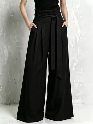 100% polyester Care instructions: Machine wash cold wide-leg pants in Gray with wide-leg silhouette