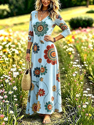 maxi dress featuring floral in cream with 100% polyester Care instructions: Machine wash cold texture