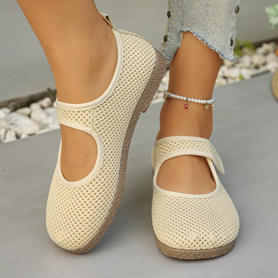 Round Toe Slip-ons in Black with round toe
