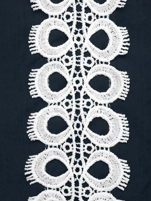 Navy regular blouse with mock neck
