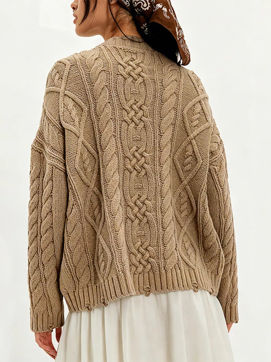 classic pullover sweater in emerald green with crew neck
