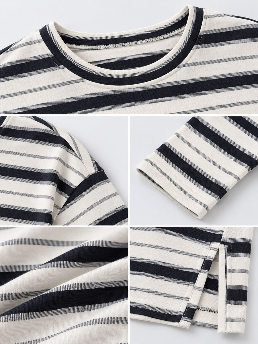 classic t-shirt in ivory with crew neck