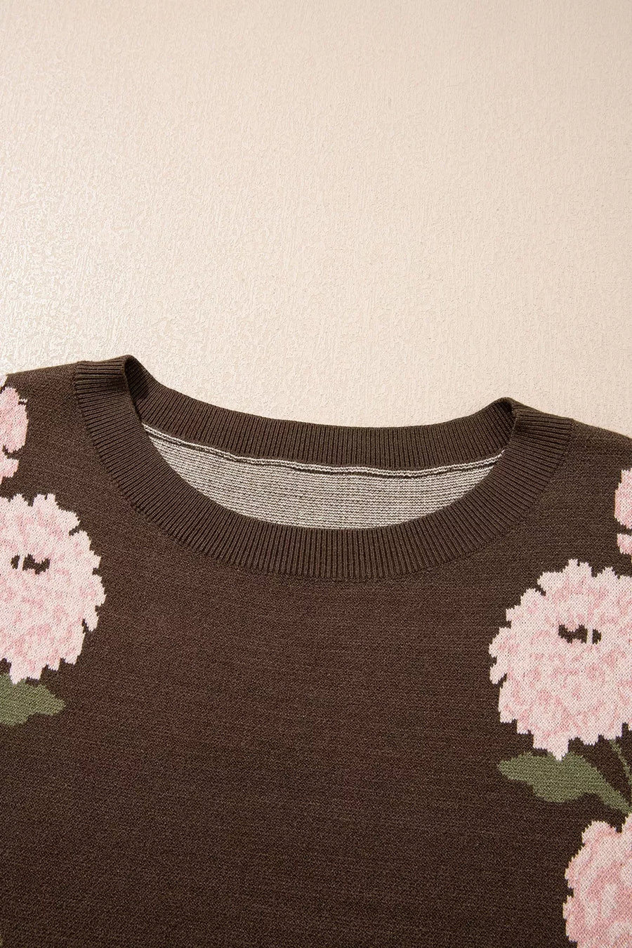 Floral Print Drop Shoulder Relaxed Sweater option 9