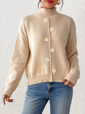 100% polyester Care instructions: Machine wash cold cardigan in Khaki with relaxed silhouette