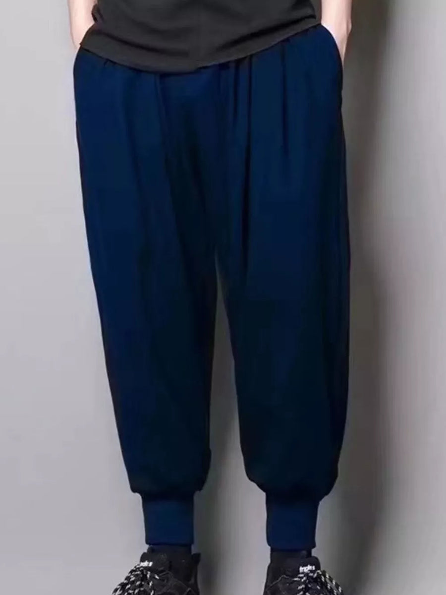 Black Men's Plus Size Loose Fit Joggers