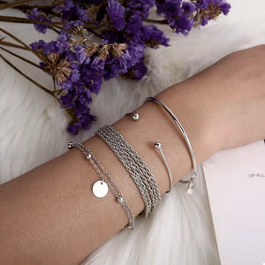 bracelet in silver featuring 4-piece set and fitted fit