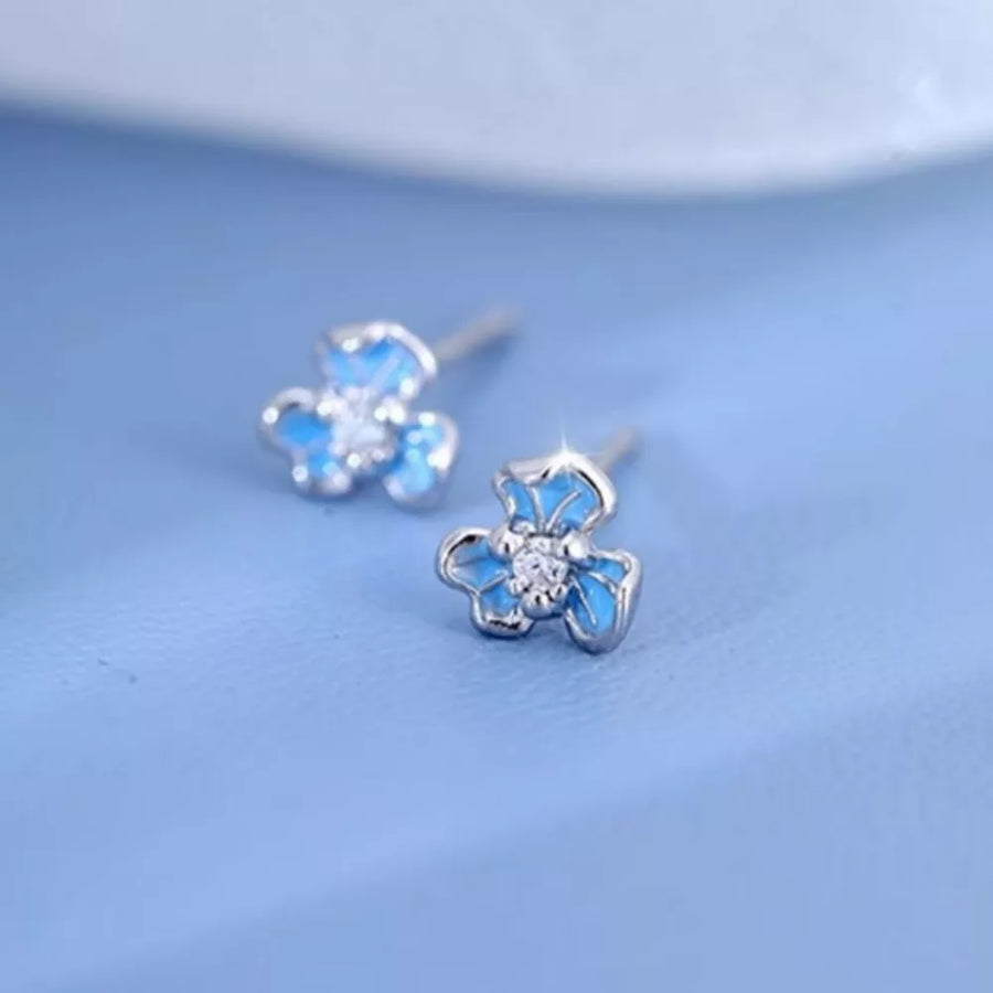 999 sterling silver Care instructions: Avoid wearing during exercise, as sweat w earrings in Light Blue with N/A silhouette