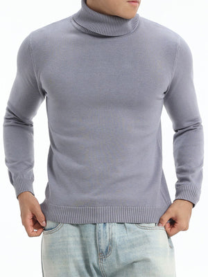 classic turtleneck sweater in Black with turtleneck