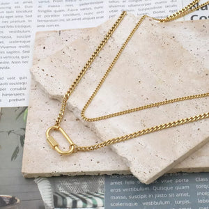 necklace in gold featuring double layered and not applicable fit