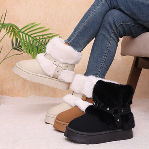 boots in ivory featuring platform sole and chunky fit
