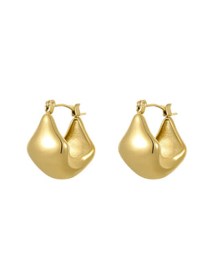 earrings in gold with 18K gold plating and earlobe