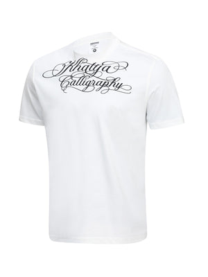 Men's Letter Graphic Round Neck T-Shirt in Flower Gray
