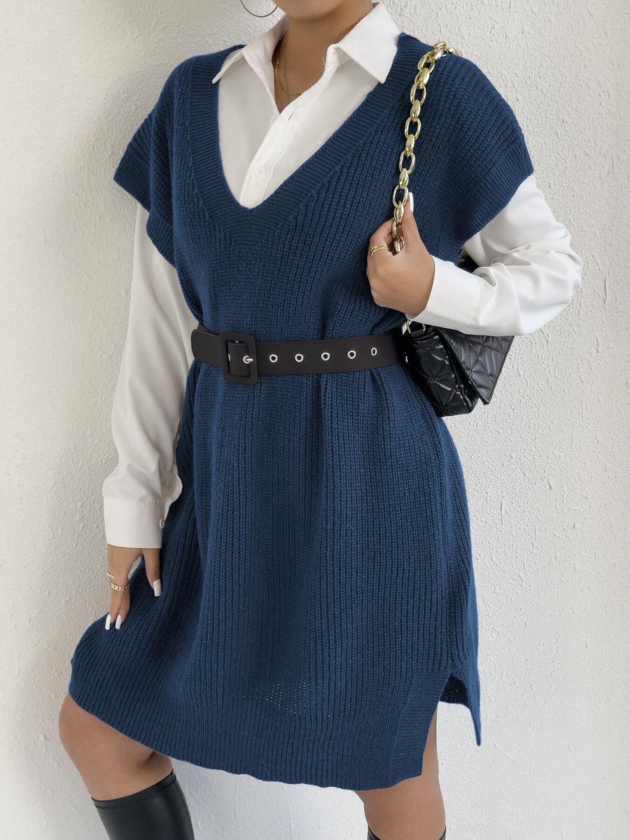 sweater vest in Coffee
