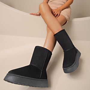 Suede,Rubber Imported Size & boots in Caramel with straight silhouette