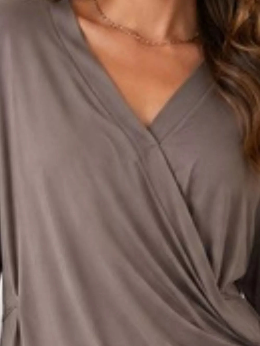 wrap top in Burgundy