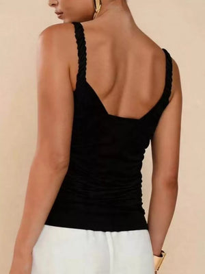 modern camisole in Black with scoop neck