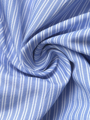 Striped Slim-fit Button-down Shirt in Blue with button cuffs