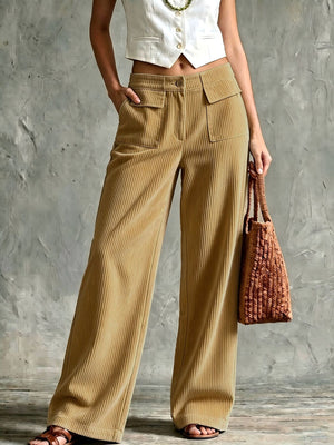 100% polyester Care instructions: Machine wash cold wide-leg pants in Red with wide-leg silhouette