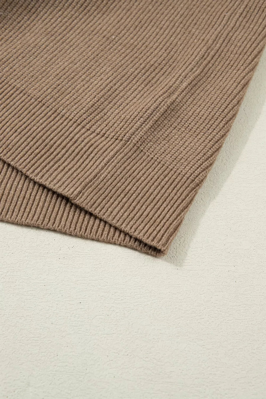 Ribbed Knit Mock Neck Sweater Vest